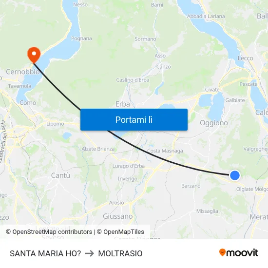 SANTA MARIA HO? to MOLTRASIO map