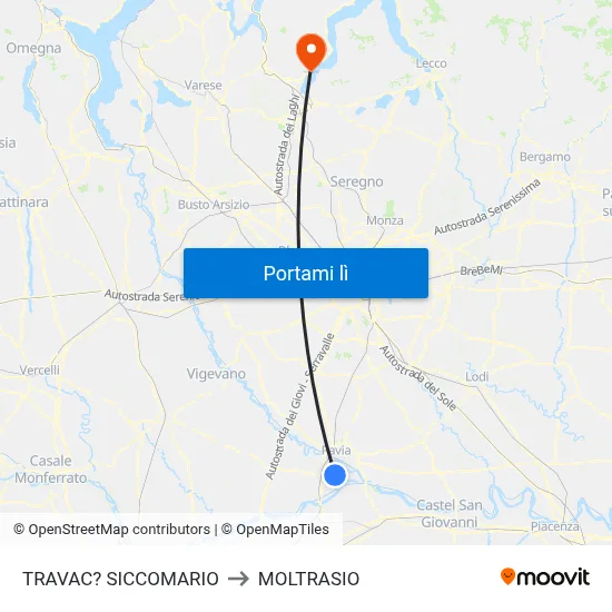 TRAVAC? SICCOMARIO to MOLTRASIO map