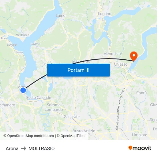 Arona to MOLTRASIO map
