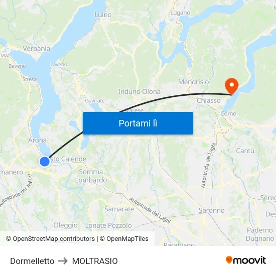 Dormelletto to MOLTRASIO map