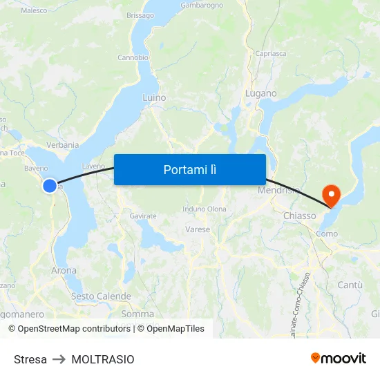 Stresa to MOLTRASIO map