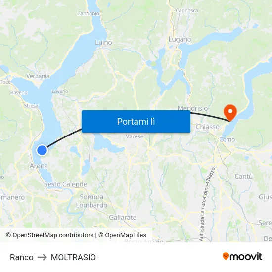 Ranco to MOLTRASIO map