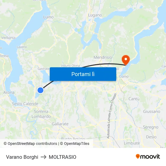 Varano Borghi to MOLTRASIO map