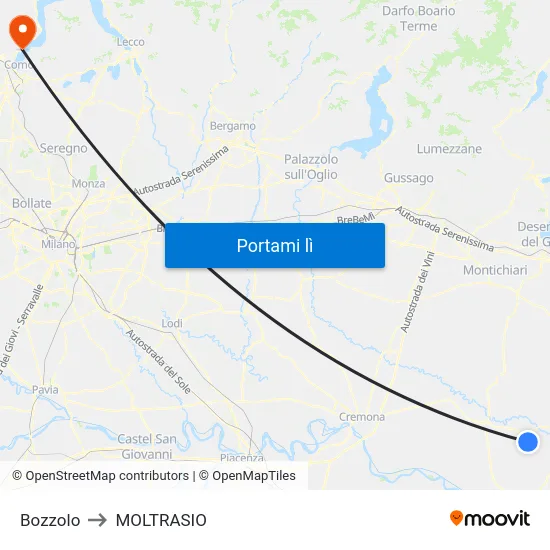 Bozzolo to MOLTRASIO map