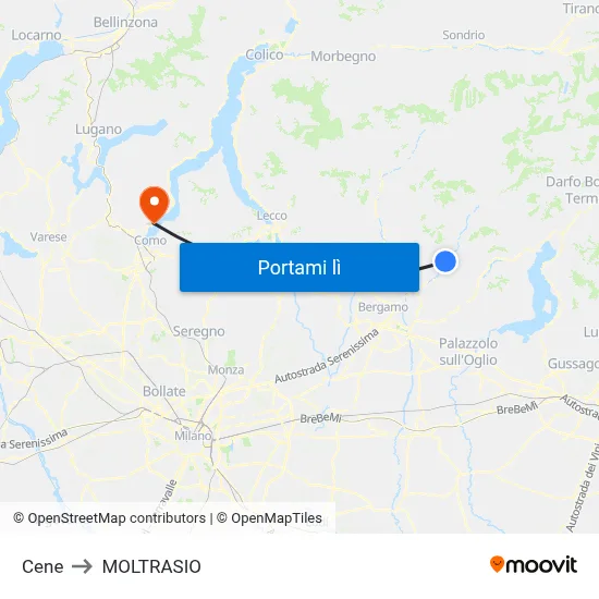 Cene to MOLTRASIO map