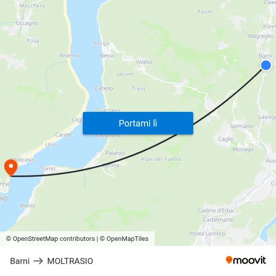 Barni to MOLTRASIO map