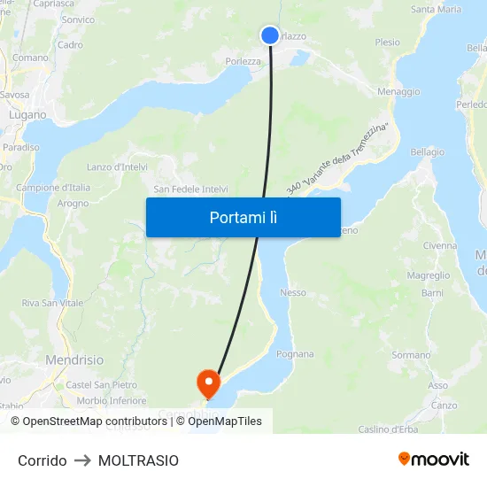 Corrido to MOLTRASIO map