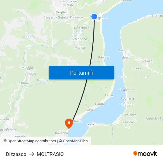 Dizzasco to MOLTRASIO map