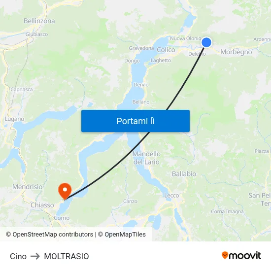 Cino to MOLTRASIO map