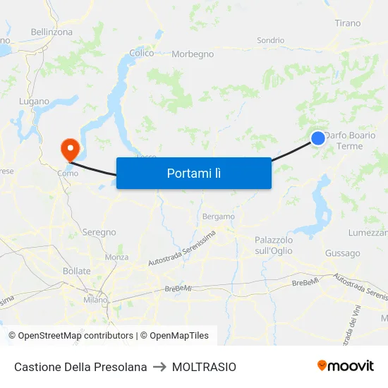 Castione Della Presolana to MOLTRASIO map