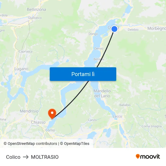 Colico to MOLTRASIO map