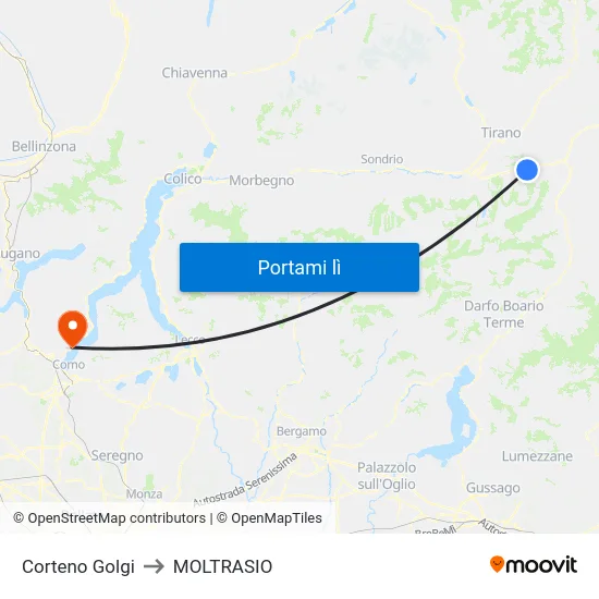 Corteno Golgi to MOLTRASIO map