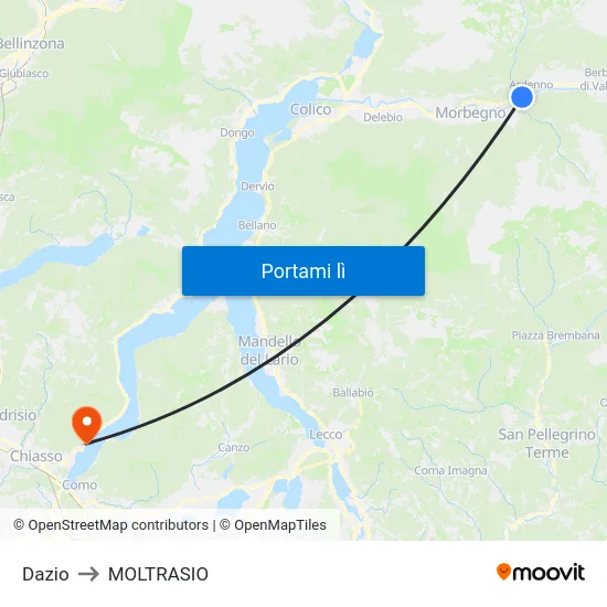 Dazio to MOLTRASIO map