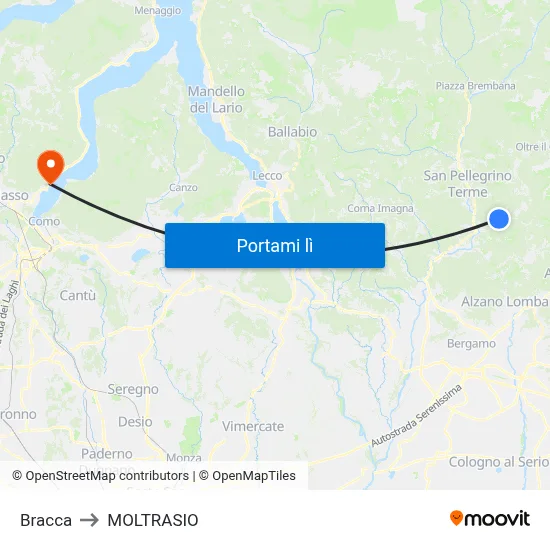 Bracca to MOLTRASIO map
