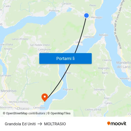 Grandola Ed Uniti to MOLTRASIO map