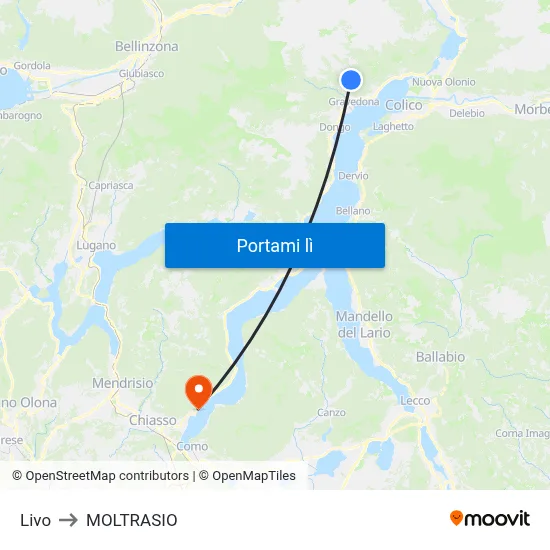 Livo to MOLTRASIO map