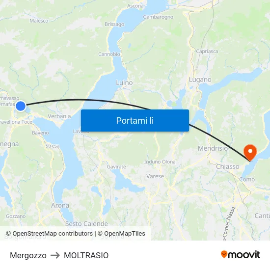 Mergozzo to MOLTRASIO map
