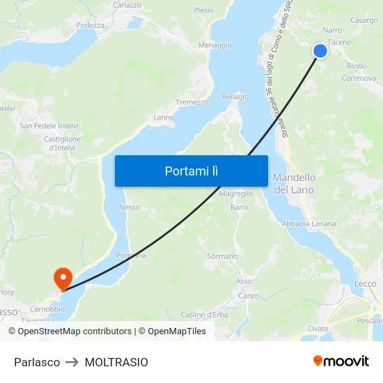 Parlasco to MOLTRASIO map