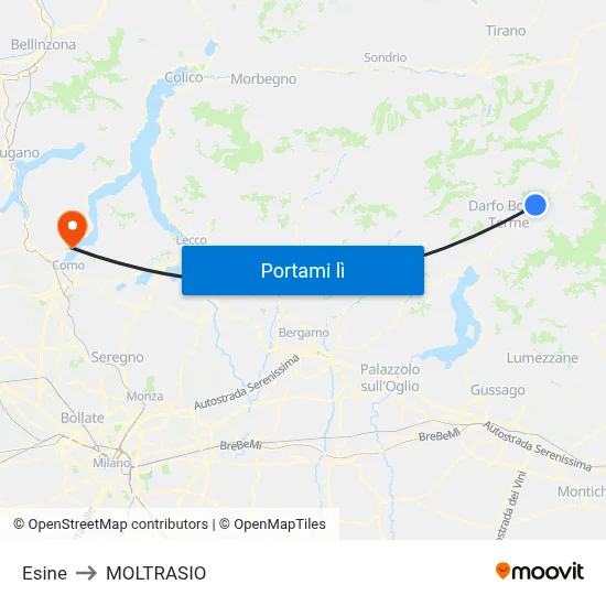 Esine to MOLTRASIO map