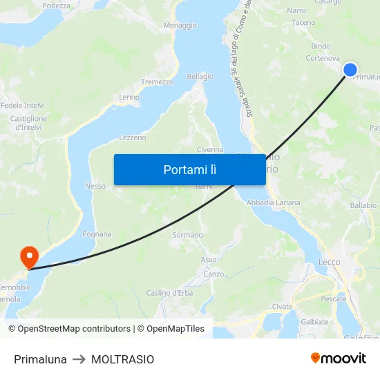 Primaluna to MOLTRASIO map