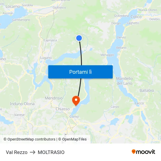 Val Rezzo to MOLTRASIO map