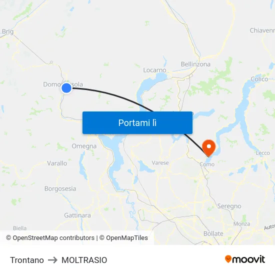 Trontano to MOLTRASIO map