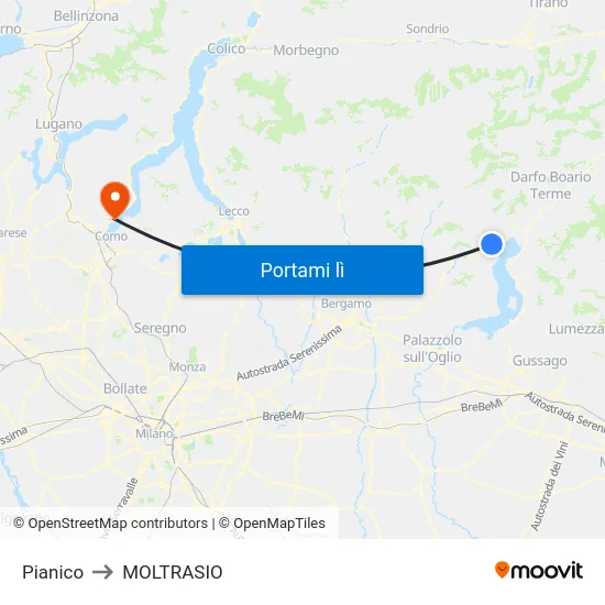 Pianico to MOLTRASIO map