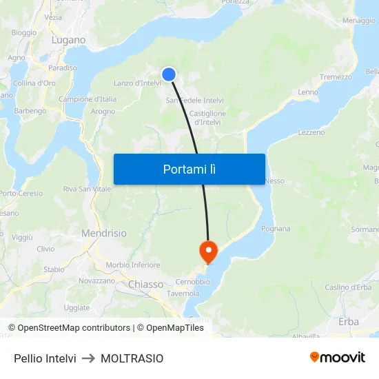 Pellio Intelvi to MOLTRASIO map