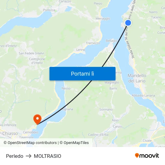 Perledo to MOLTRASIO map