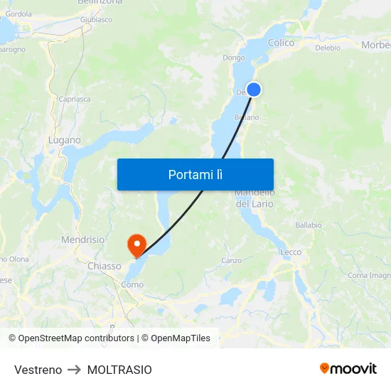Vestreno to MOLTRASIO map