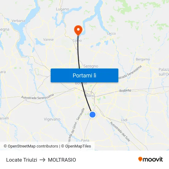 Locate Triulzi to MOLTRASIO map