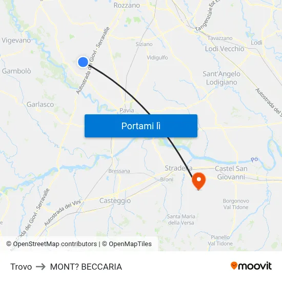 Trovo to MONT? BECCARIA map