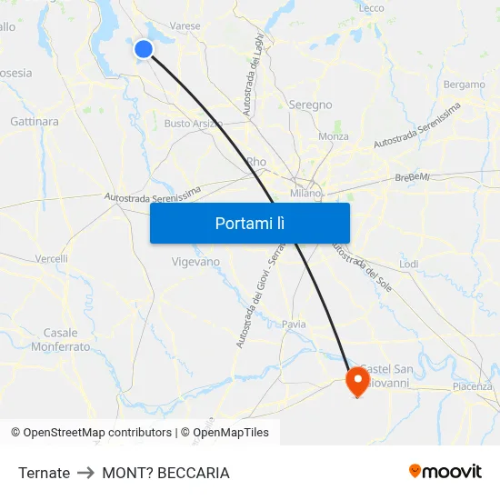 Ternate to MONT? BECCARIA map