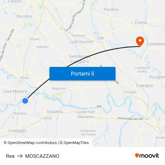 Rea to MOSCAZZANO map