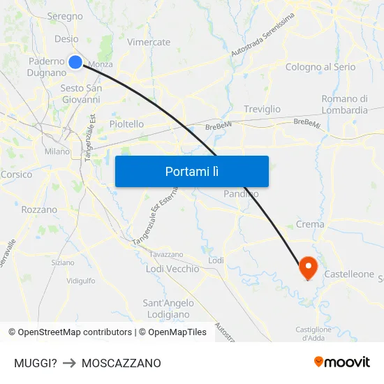 MUGGI? to MOSCAZZANO map