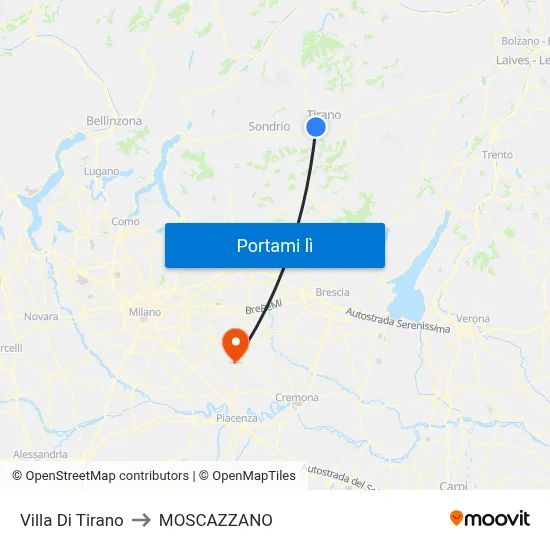 Villa Di Tirano to MOSCAZZANO map