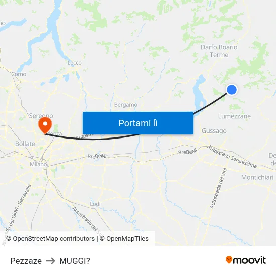 Pezzaze to MUGGI? map