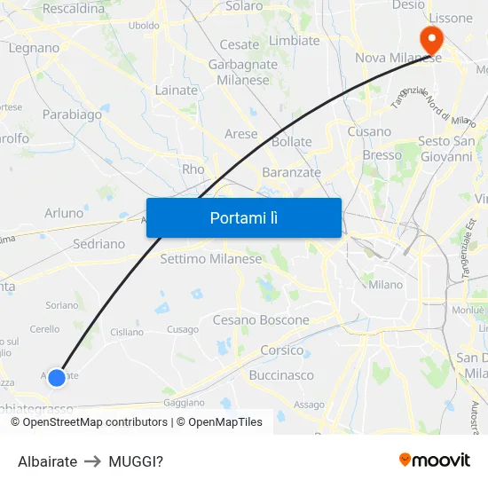 Albairate to MUGGI? map