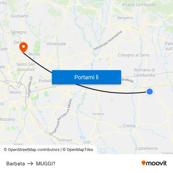 Barbata to MUGGI? map