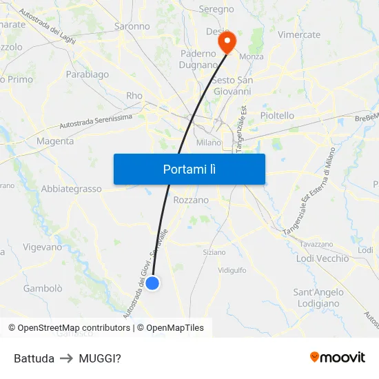 Battuda to MUGGI? map