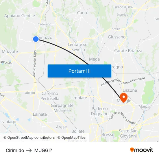 Cirimido to MUGGI? map