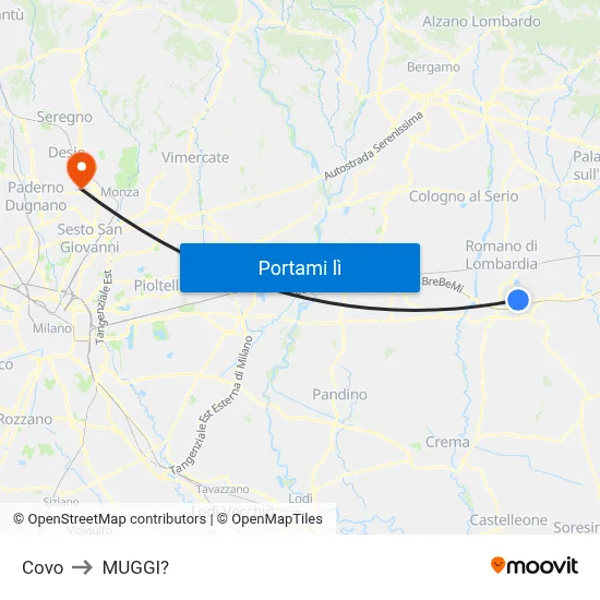 Covo to MUGGI? map
