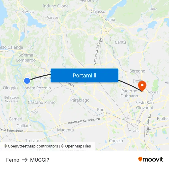 Ferno to MUGGI? map