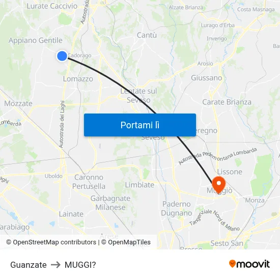 Guanzate to MUGGI? map