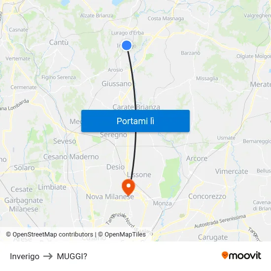 Inverigo to MUGGI? map