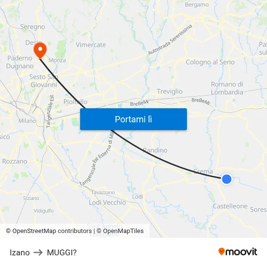 Izano to MUGGI? map