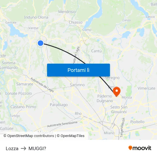 Lozza to MUGGI? map