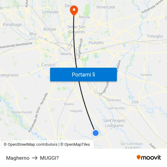 Magherno to MUGGI? map