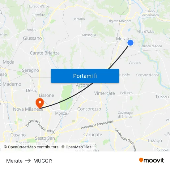 Merate to MUGGI? map