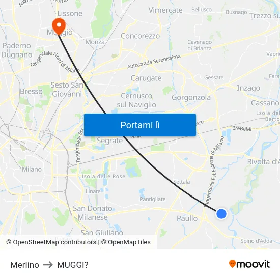 Merlino to MUGGI? map